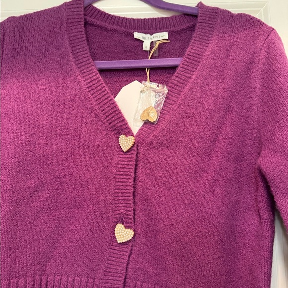 Cardigan with pearl hearts - Picture 2 of 5